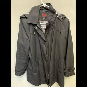 Black raincoat with liner